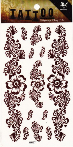Henna tetov&aacute;l&aacute;s matrica 10cmX17cm HM457  457