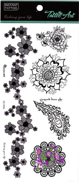 Henna tetov&aacute;l&aacute;s matrica 11cmX21cm QC505E  05E