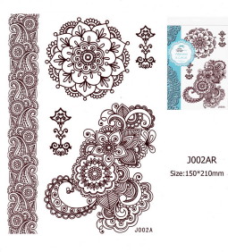 Henna tetov&aacute;l&aacute;s matrica 15cmX21cm J002AR  2AR