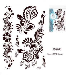 Henna tetov&aacute;l&aacute;s matrica 15cmX21cm J026R  26R