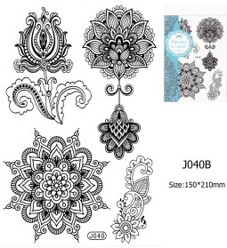 Henna tetov&aacute;l&aacute;s matrica 15cmX21cm J040B  40B