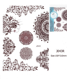 Henna tetov&aacute;l&aacute;s matrica 15cmX21cm J043R  43R