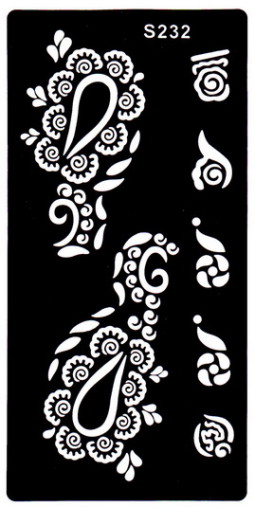 Henna tetováló sablon 10cmX18cm  232