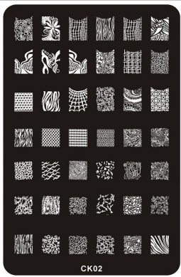 Körömnyomda mintázó lemez 9.5cmx14.5cm  K02