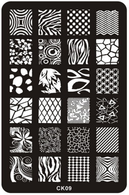Körömnyomda mintázó lemez 9.5cmx14.5cm  K09