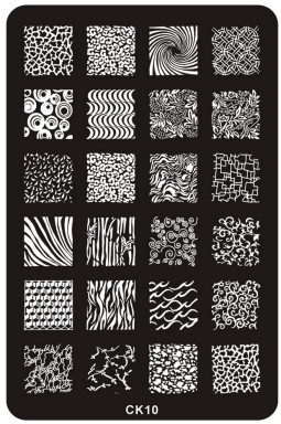 Körömnyomda mintázó lemez 9.5cmx14.5cm  K10